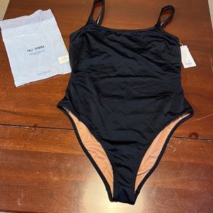 NWT NU SWIM Sunset Suit - XL - Black